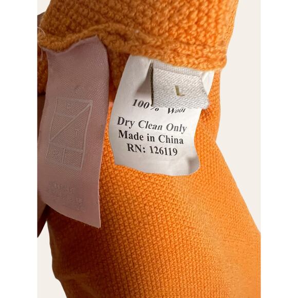 Victor Glemaud Peach Orange Wool Jersey Sleeveless Scoop Neck Mini Dress Size L - Picture 12 of 13